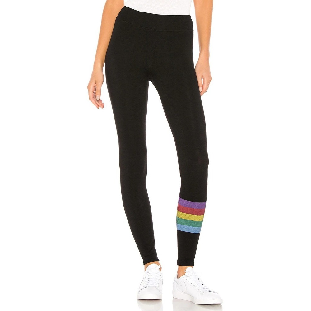 Sundry Rainbow Stripes Yoga Pant Size 2 (Medium) Leggings - Picture 1 of 4